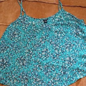 torrid Teal Floral Spaghetti Strap Cami